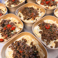 Garlic Parmesan Beef & Bowtie Pasta